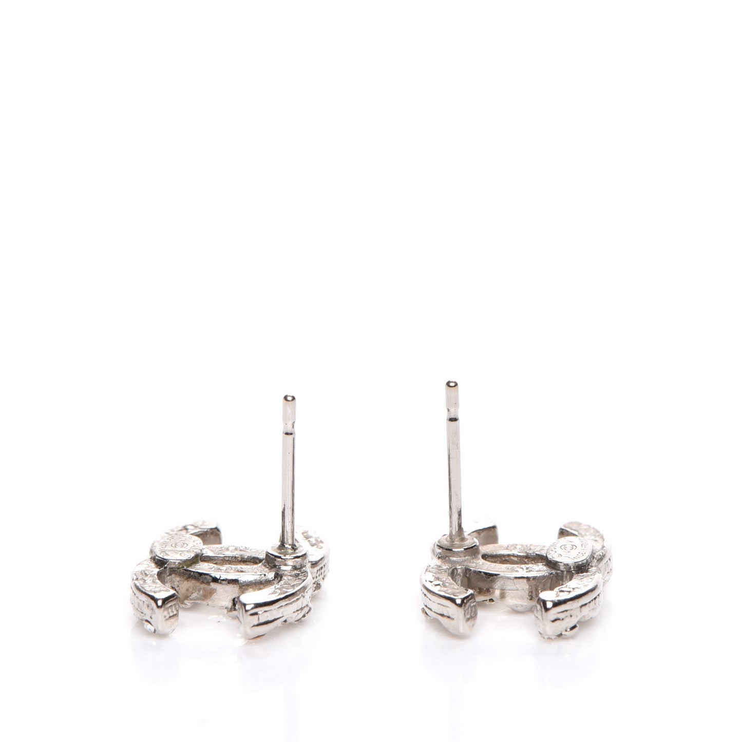 Crystal CC Earrings Silver