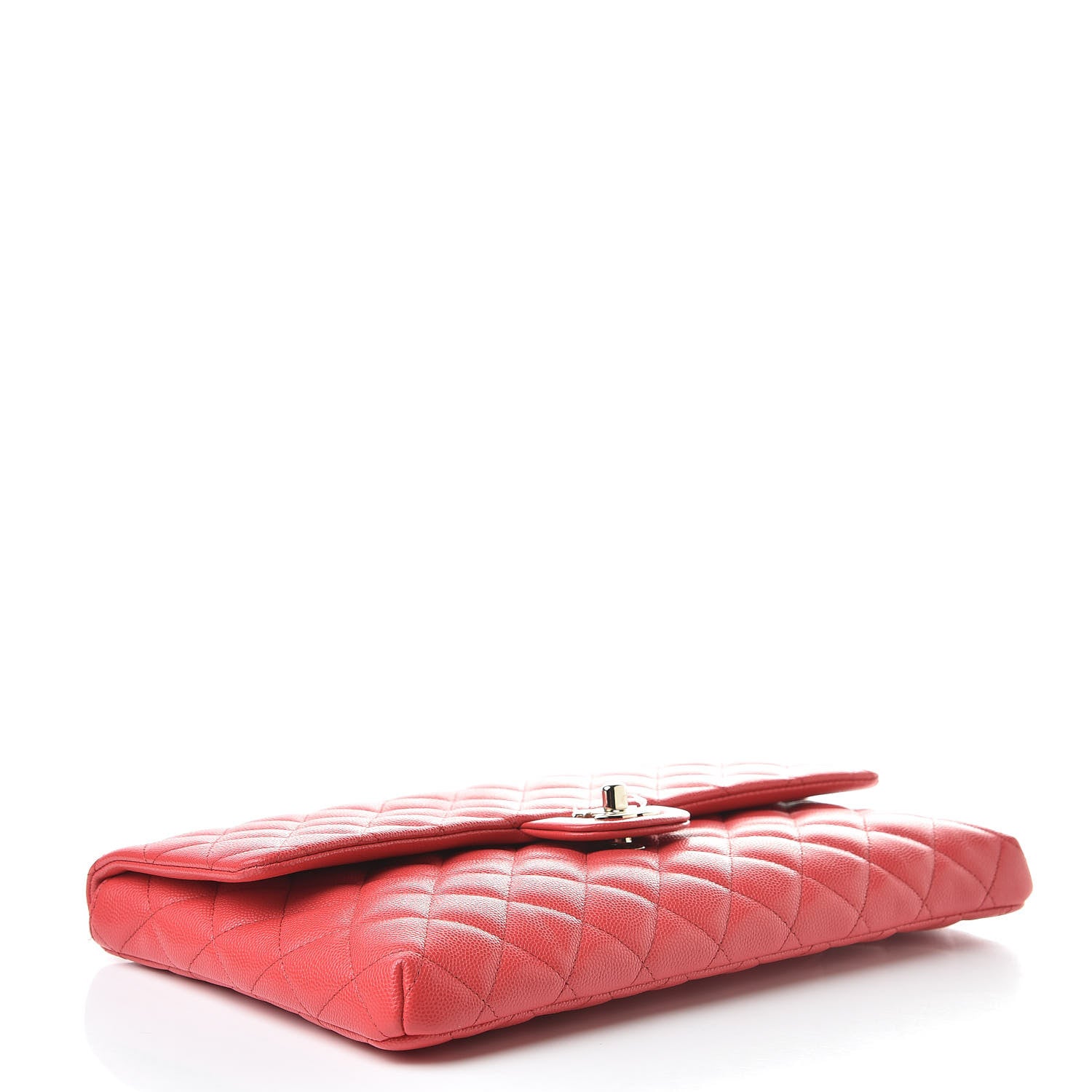 Chanel Caviar Quilted Flap Clutch Red 4 of 7