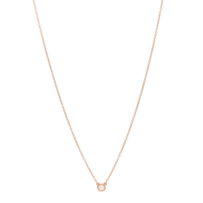 Tiffany 18K Rose Gold Diamond .10ct Elsa Peretti Diamonds by the Yard Pendant Necklace 1 of 4