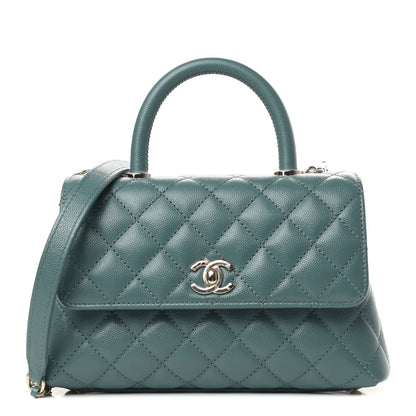 Chanel Caviar Quilted Mini Coco Handle Flap Green 1 of 11