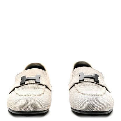 Hermes H Canvas Paris Loafers 37 Prunoir 2 of 10
