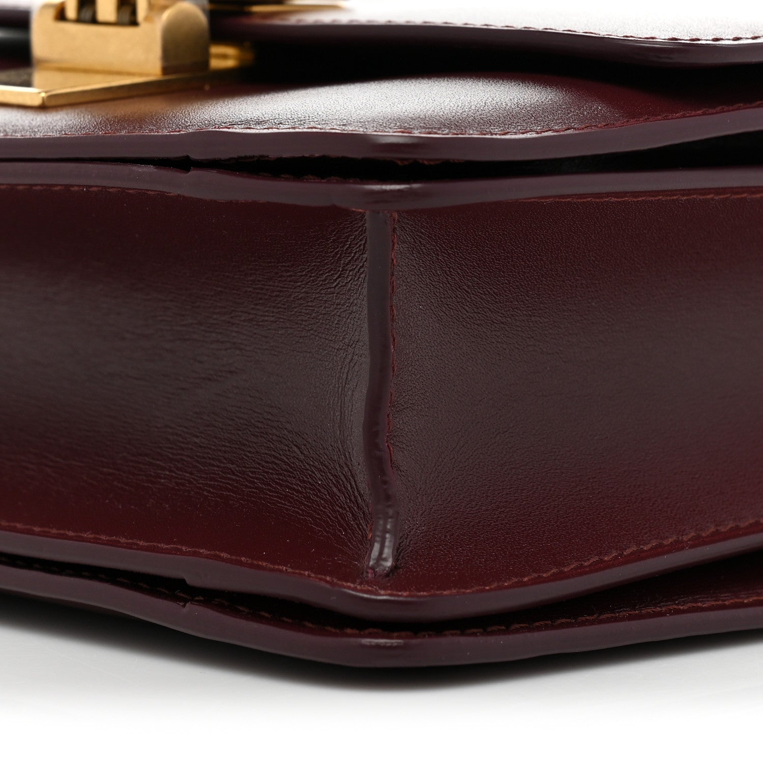 Celine Box Calfskin Small Classic Box Flap Bag Burgundy 9 of 11