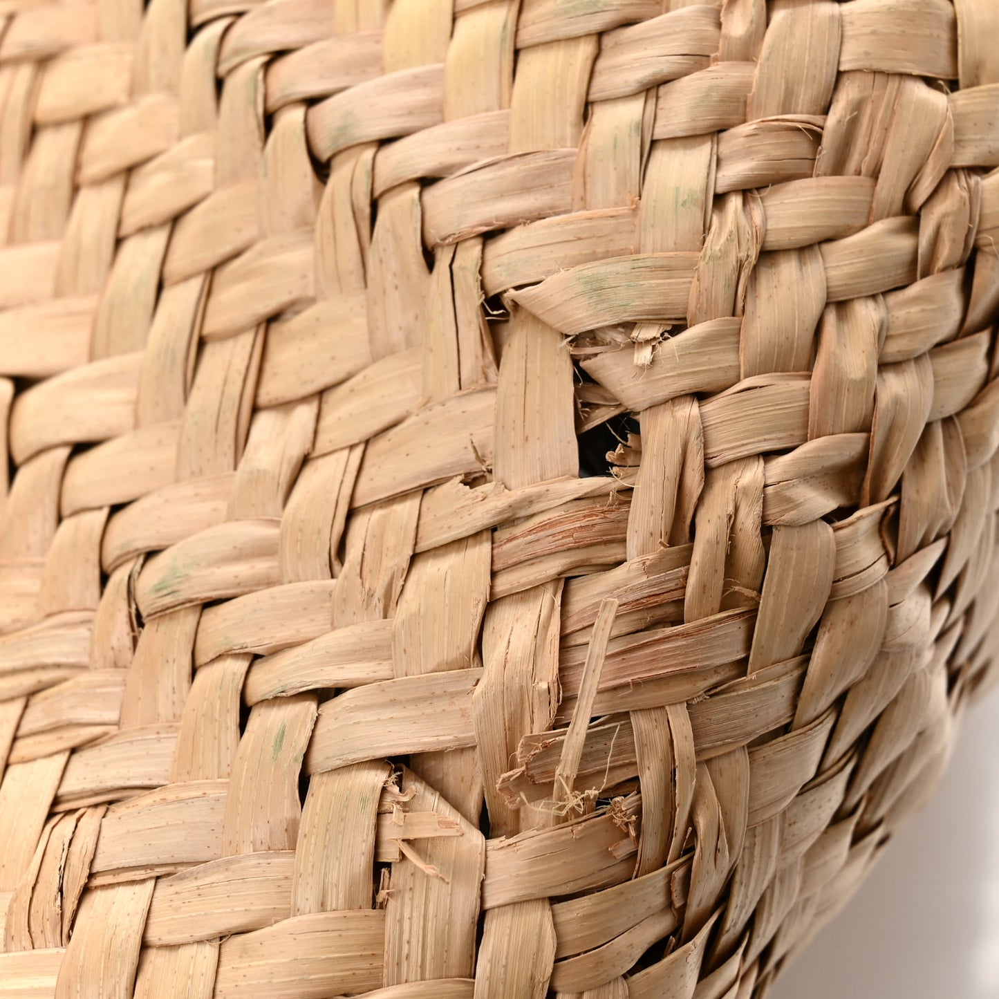 Straw Calfskin Bistrot Panier Small Tote Natural