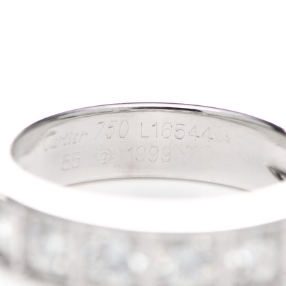 Cartier 18K White Gold Diamond Tectonic Band Ring 55 7.25 4 of 5