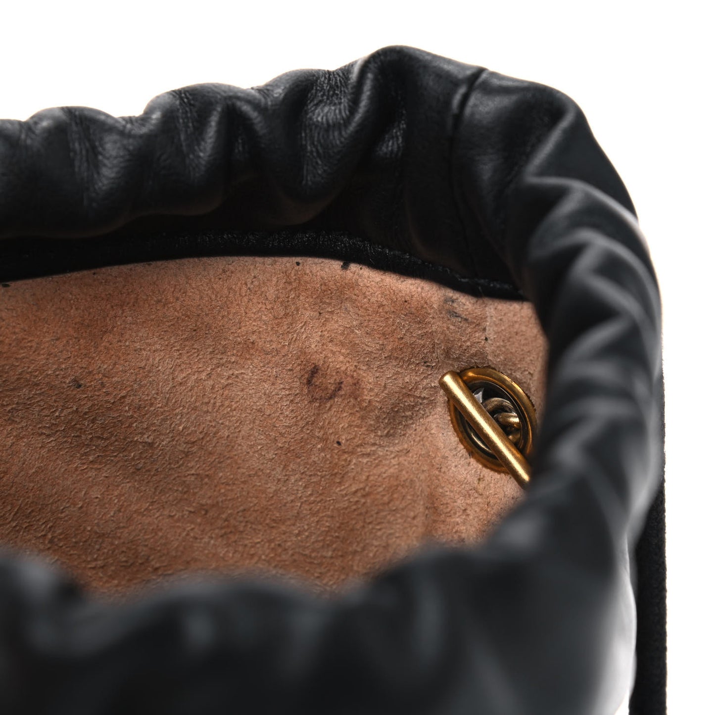 Calfskin Matelasse Mini GG Marmont 2.0 Bucket Bag Black