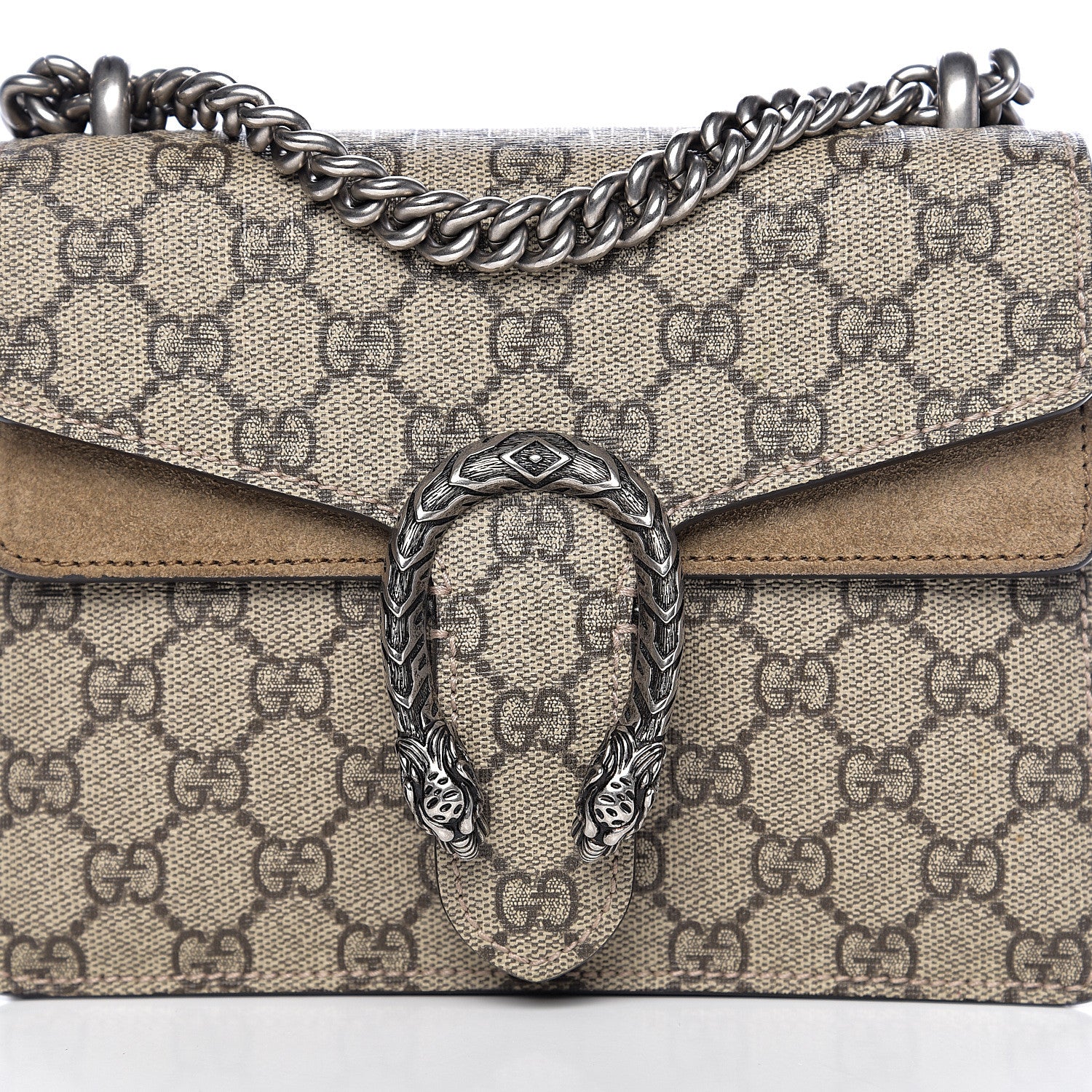 Gucci GG Supreme Monogram Mini Dionysus Shoulder Bag Taupe 9 of 9