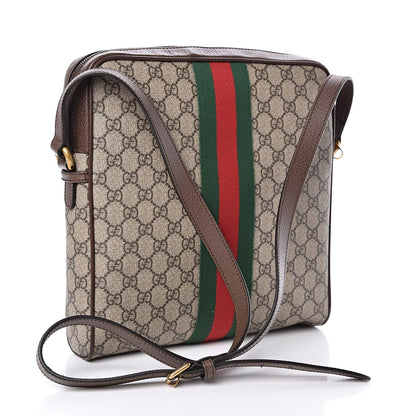 Gucci GG Supreme Monogram Web Medium Ophidia Messenger Bag Brown 3 of 11