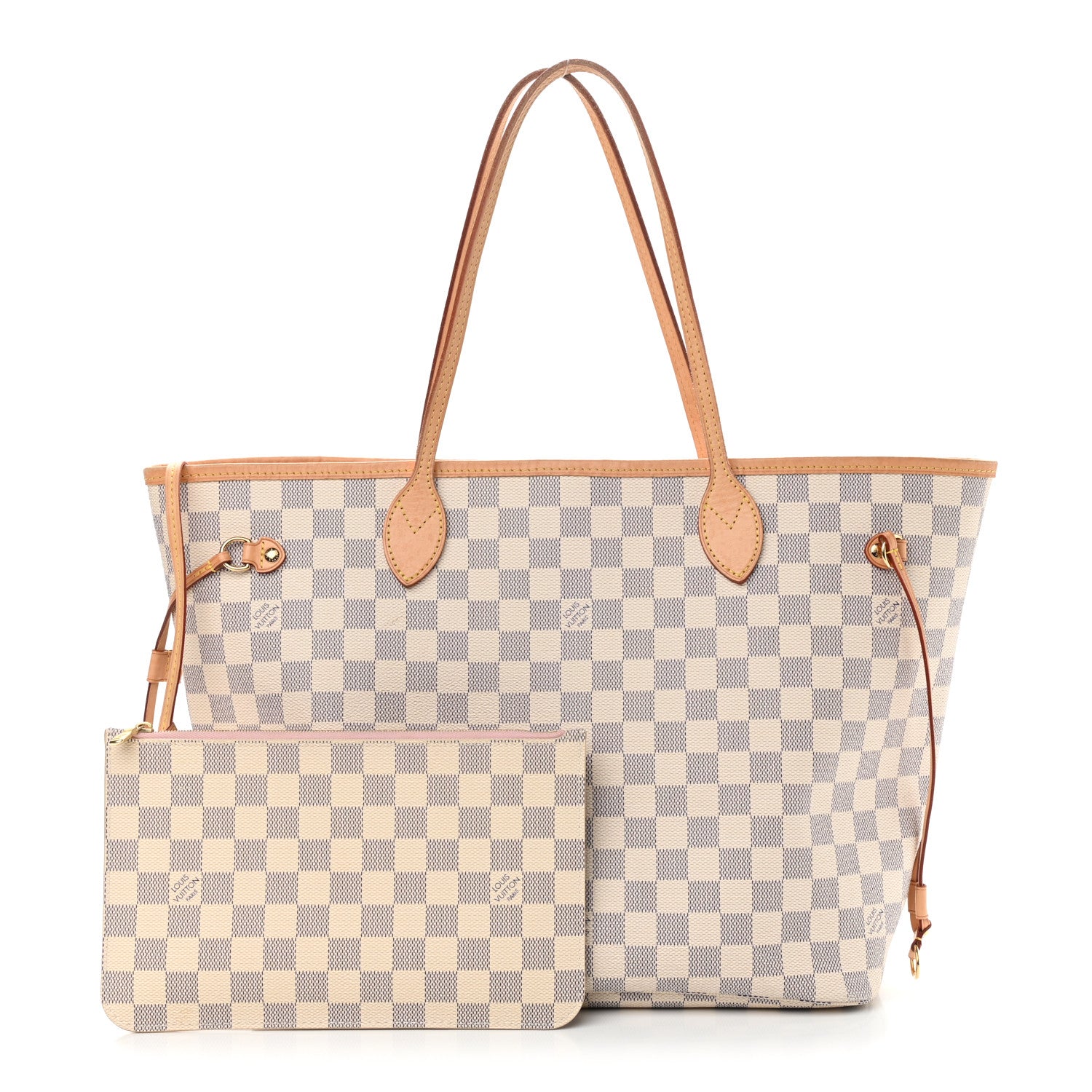 Louis Vuitton Damier Azur Neo Neverfull MM Rose Ballerine 1 of 12