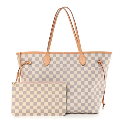 Louis Vuitton Damier Azur Neo Neverfull MM Rose Ballerine 1 of 12
