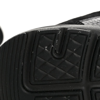 Chanel Mesh Suede Grained Calfskin Womens CC Sneakers 38 Black White 10 of 12