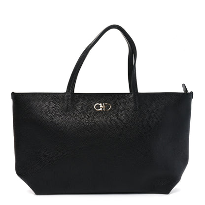 Salvatore Ferragamo Calfskin Medium Tote Black 1 of 9