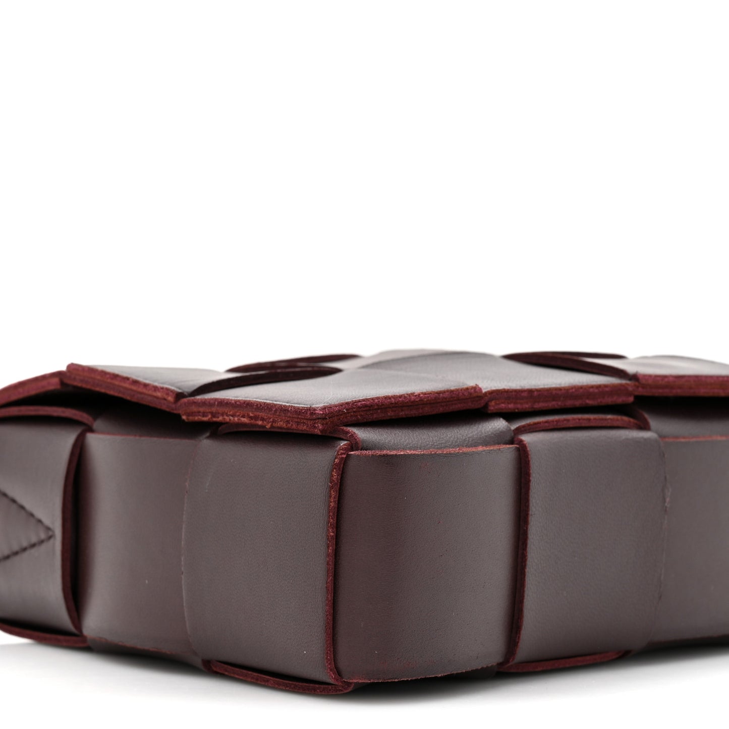 Lambskin Maxi Intrecciato Small Cassette Crossbody Bag Barolo
