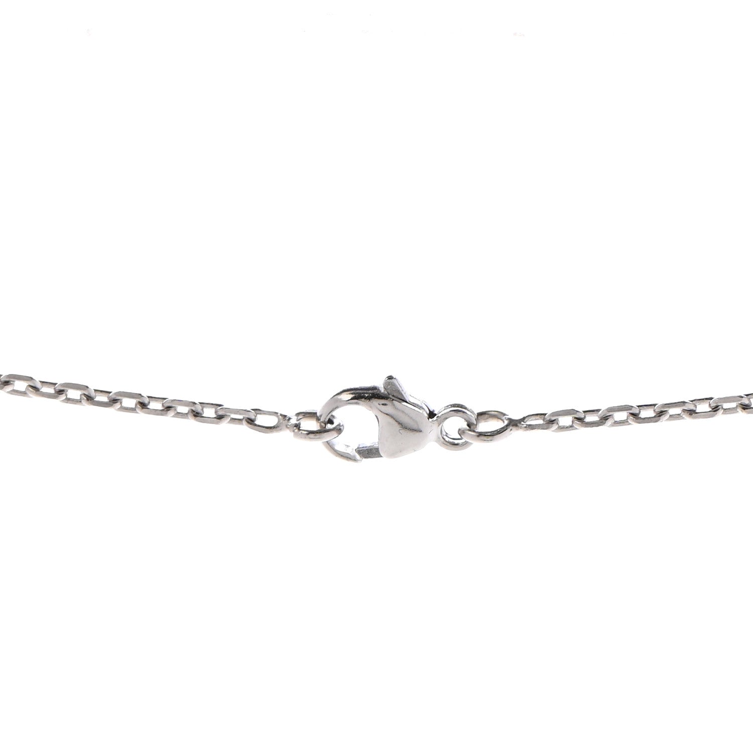 Hermes Lacquered Palladium Cage d'H Pendant Necklace Black 4 of 6