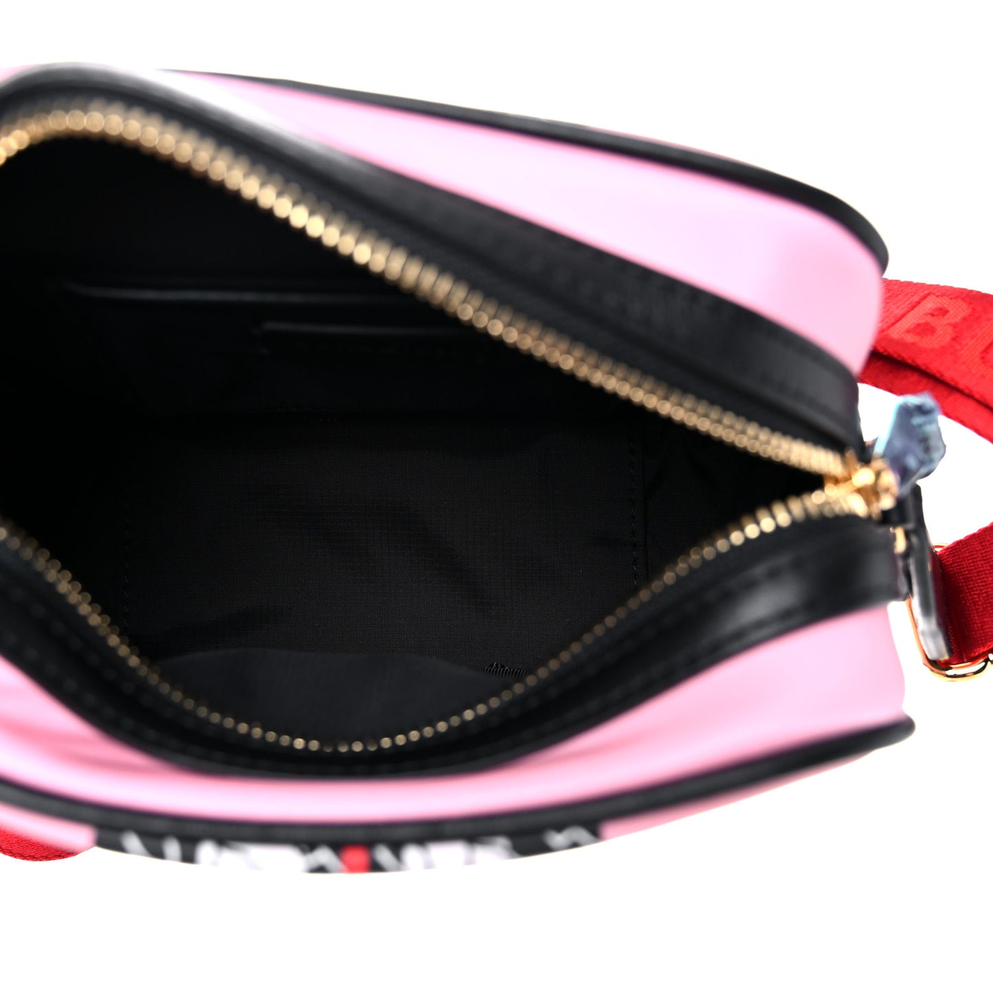 E-Canvas Monogram Stripe Crossbody Bag Pink