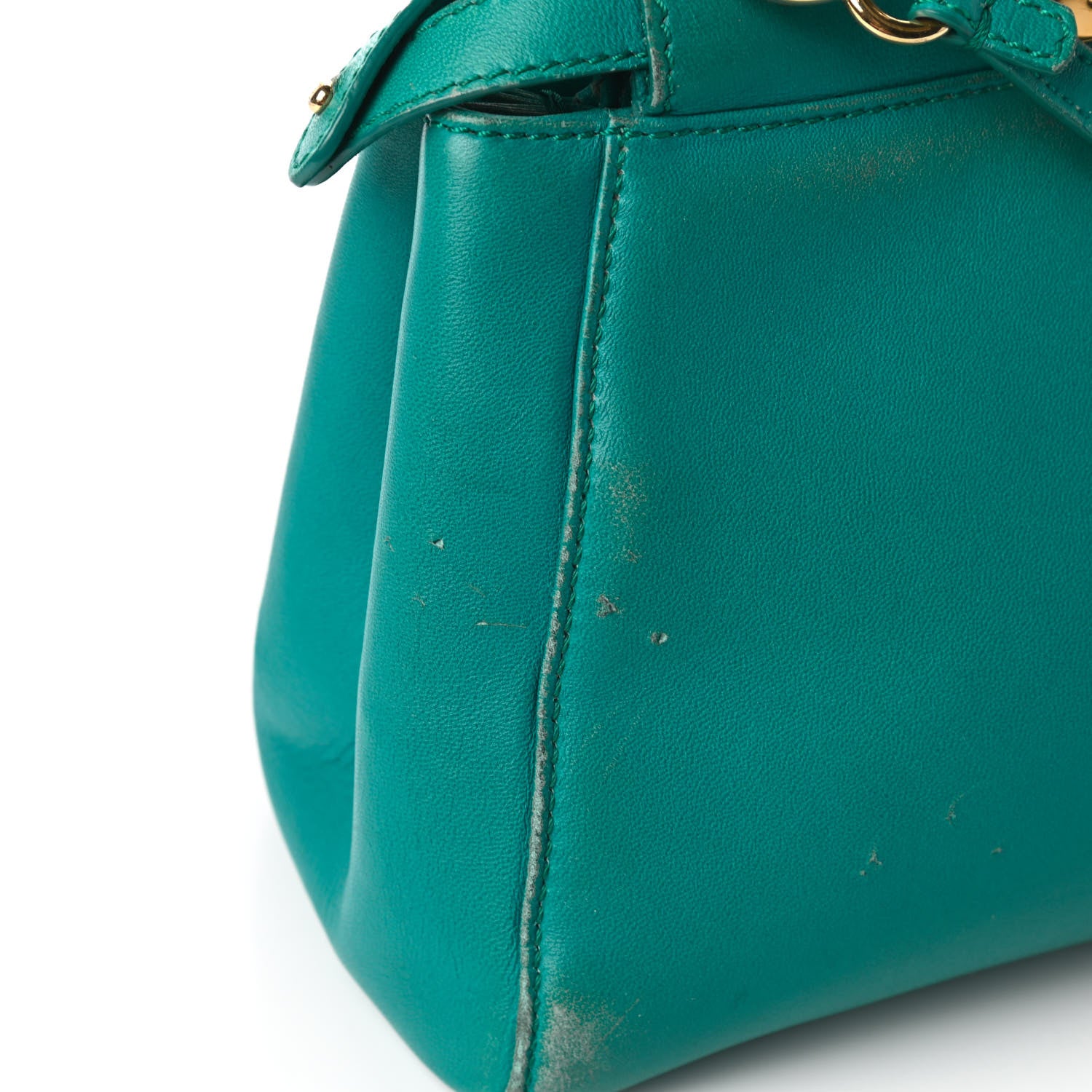 Fendi Nappa Mini Peekaboo Iconic Satchel Lago 11 of 12