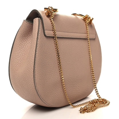 Chloe Grained Lambskin Medium Drew Shoulder Bag Cement Pink 3 of 10