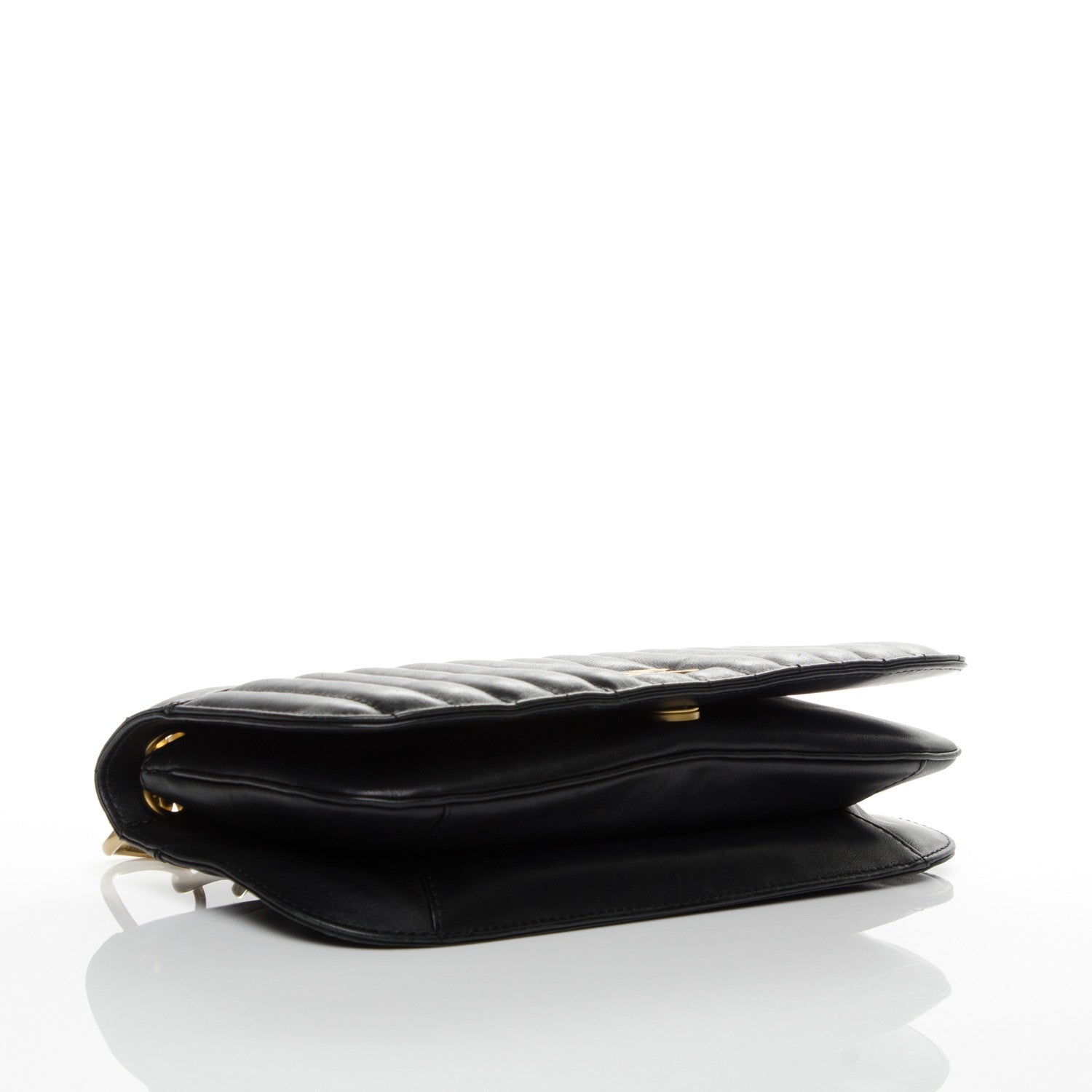 Chanel Calfskin Vertical Quilted Single Flap Black 4 of 7