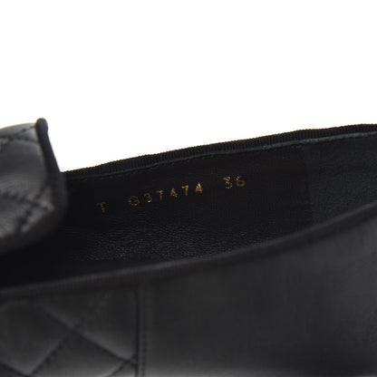 Chanel Lambskin Quilted Cap Toe Slipper With Pouch 36 Black 8 of 9