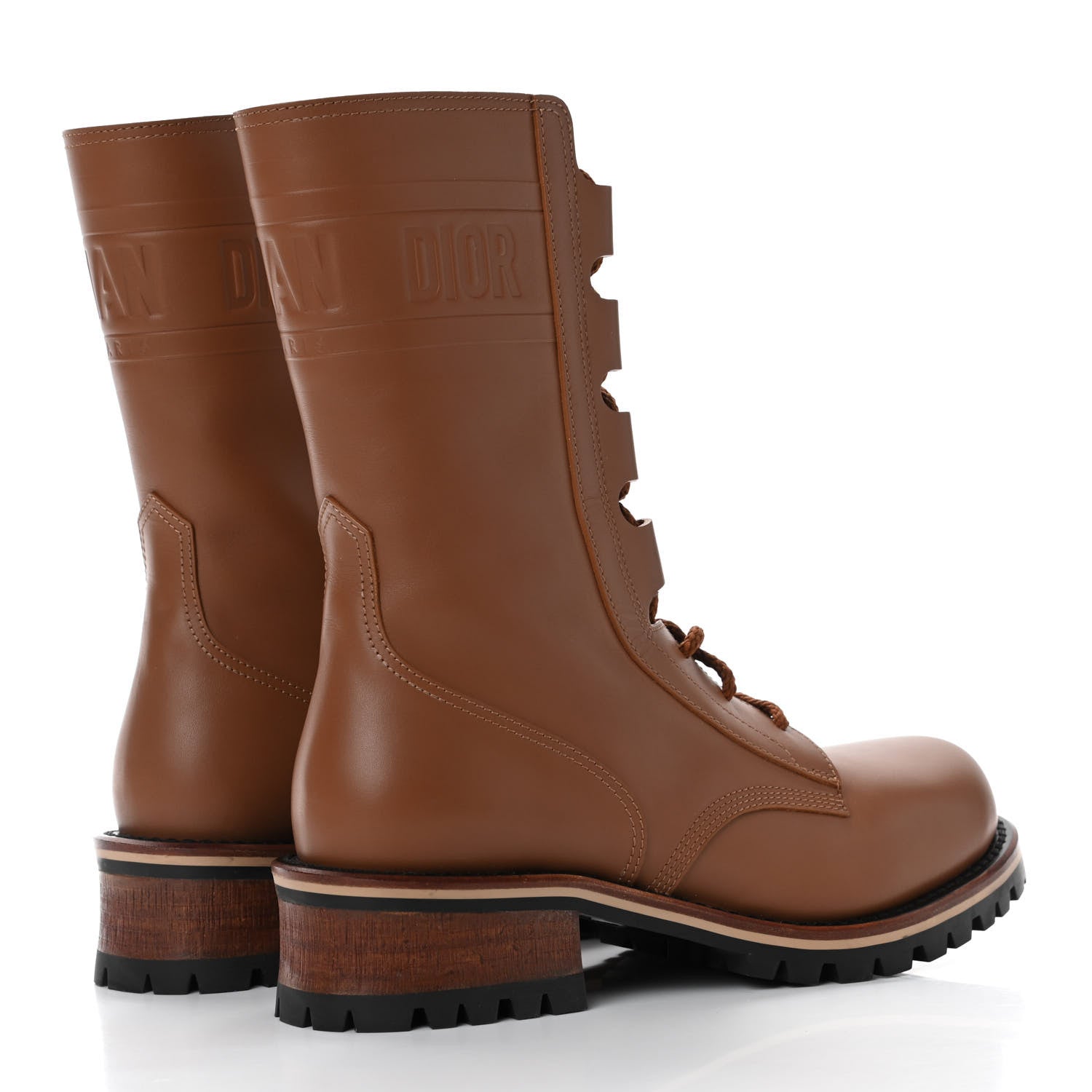 Christian Dior Calfskin Dior Quest 35mm Hiking Boots 37.5 Golden Saddle 3 of 4