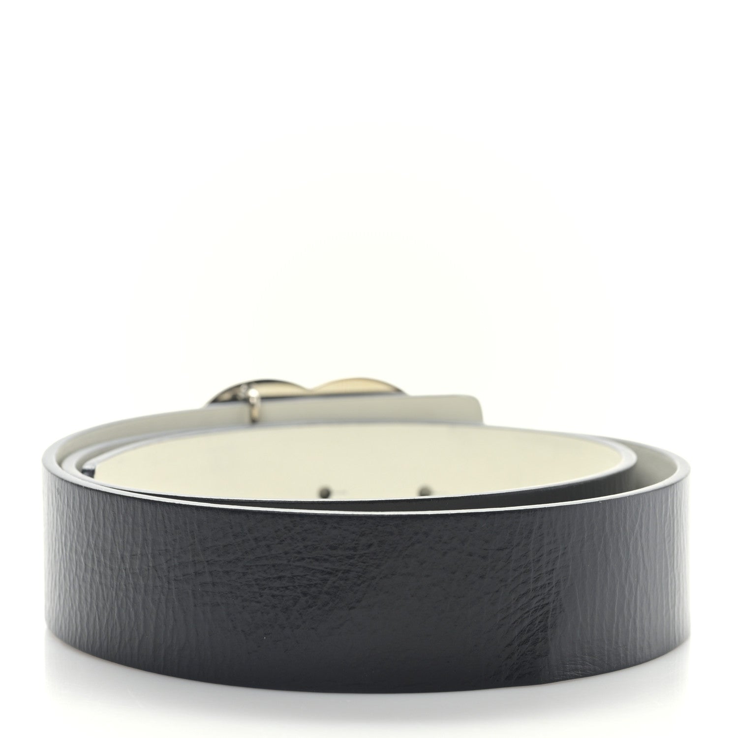 Chanel Calfskin CC Reversible Belt 80 32 Black White 2 of 4