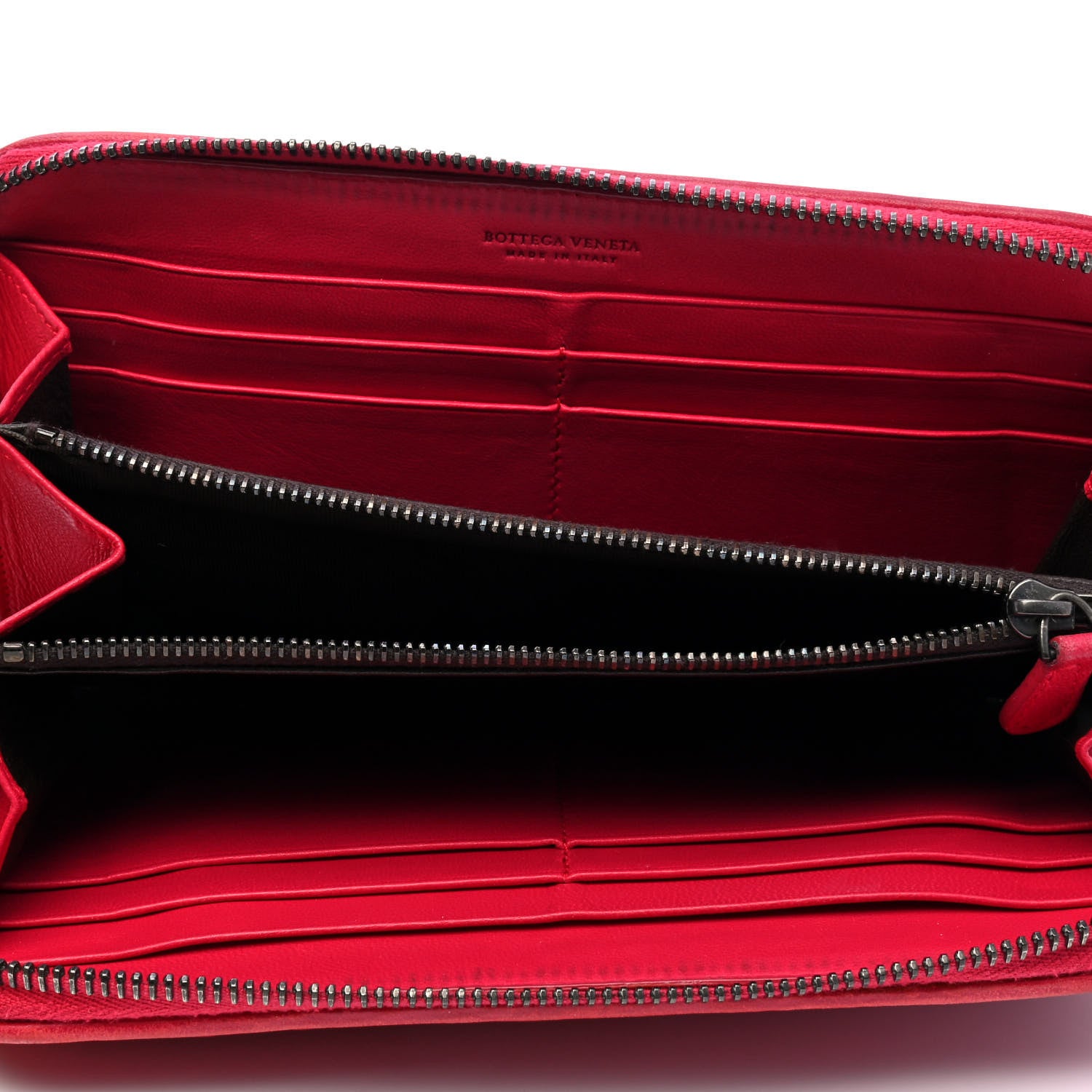 Bottega Veneta Nappa Bubble Quilted Zip Around Wallet Fuchsia 3 of 6