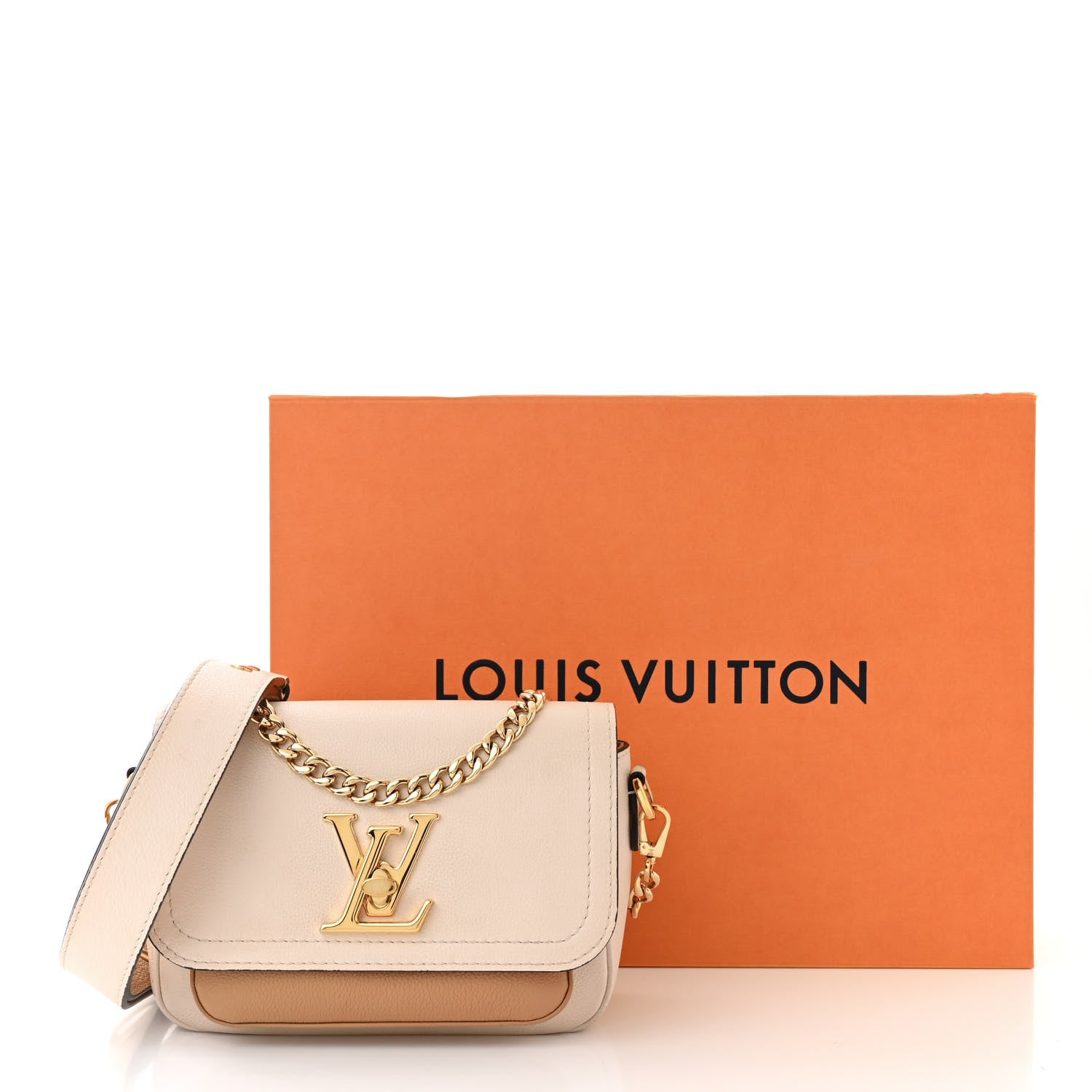 Louis Vuitton Grained Calfskin Lockme Tender Quartz 13 of 13
