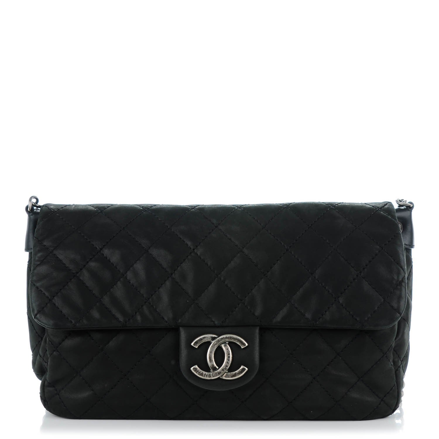 Chanel Iridescent Calfskin Large Coco Daily Flap Black 1 of 7