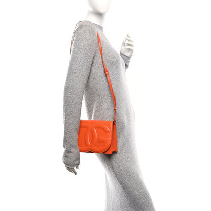 Dolce & Gabbana Calfskin DG Logo Flap Crossbody Bag Orange 2 of 9