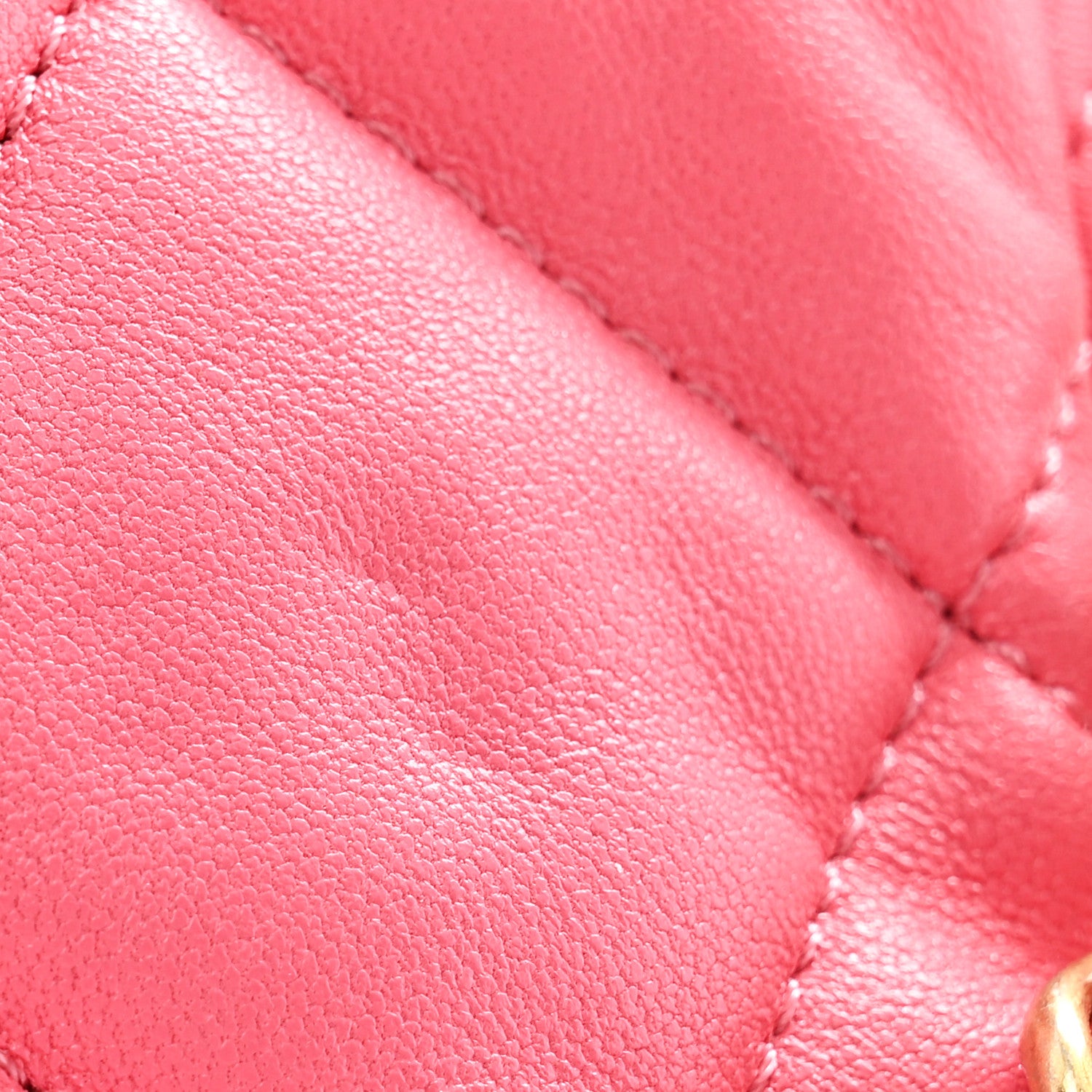 Chanel Lambskin Plexiglass Quilted Coco Love Mini Flap Pink