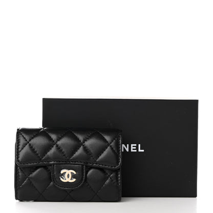 Chanel Lambskin Quilted 4 Key Holder Black 12 of 12
