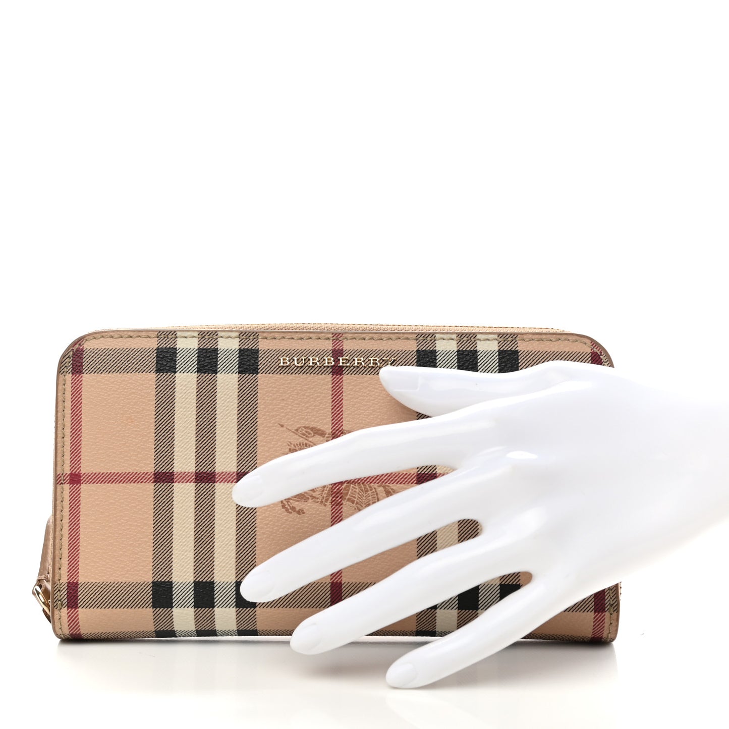 Haymarket Check Large Ziggy Zip Around Wallet Dusty Pink
