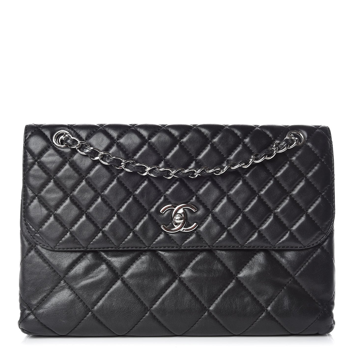 Calfskin Quilted In The Business Flap Bag Black