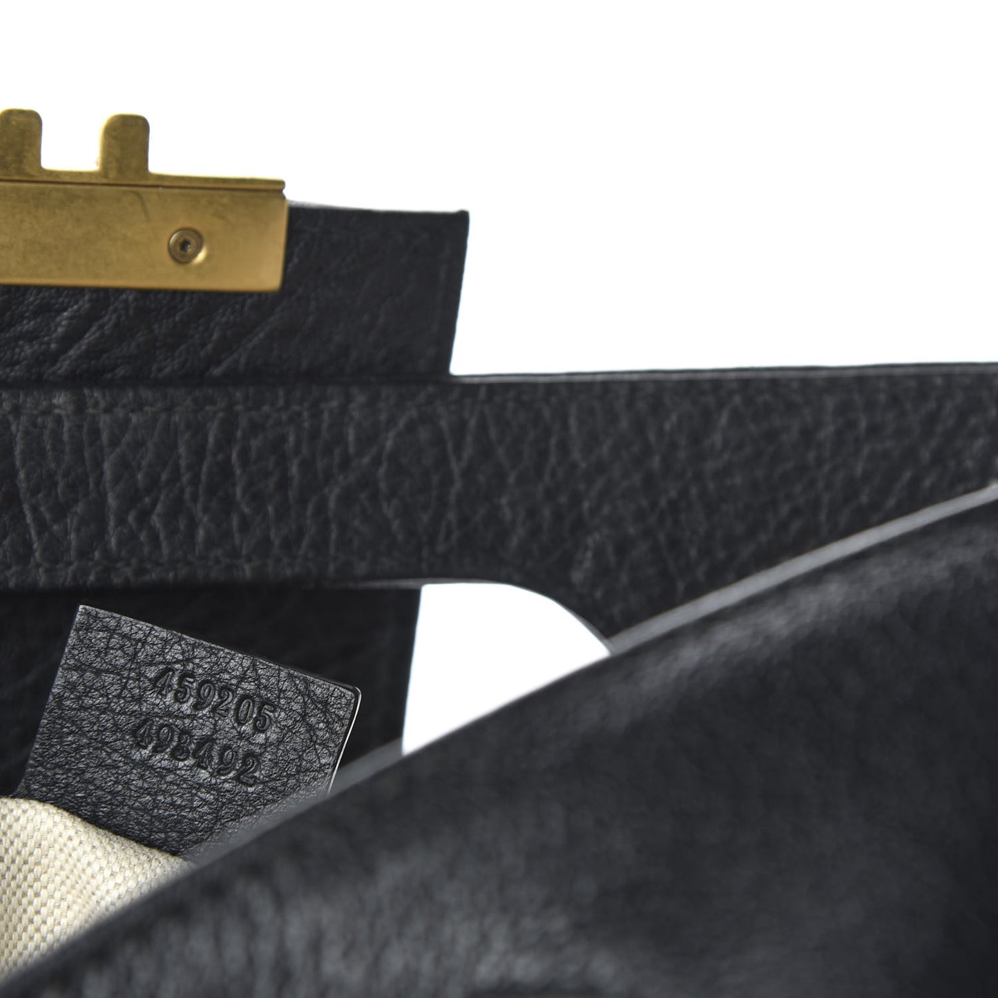 Calfskin Web Padlock Tote Black