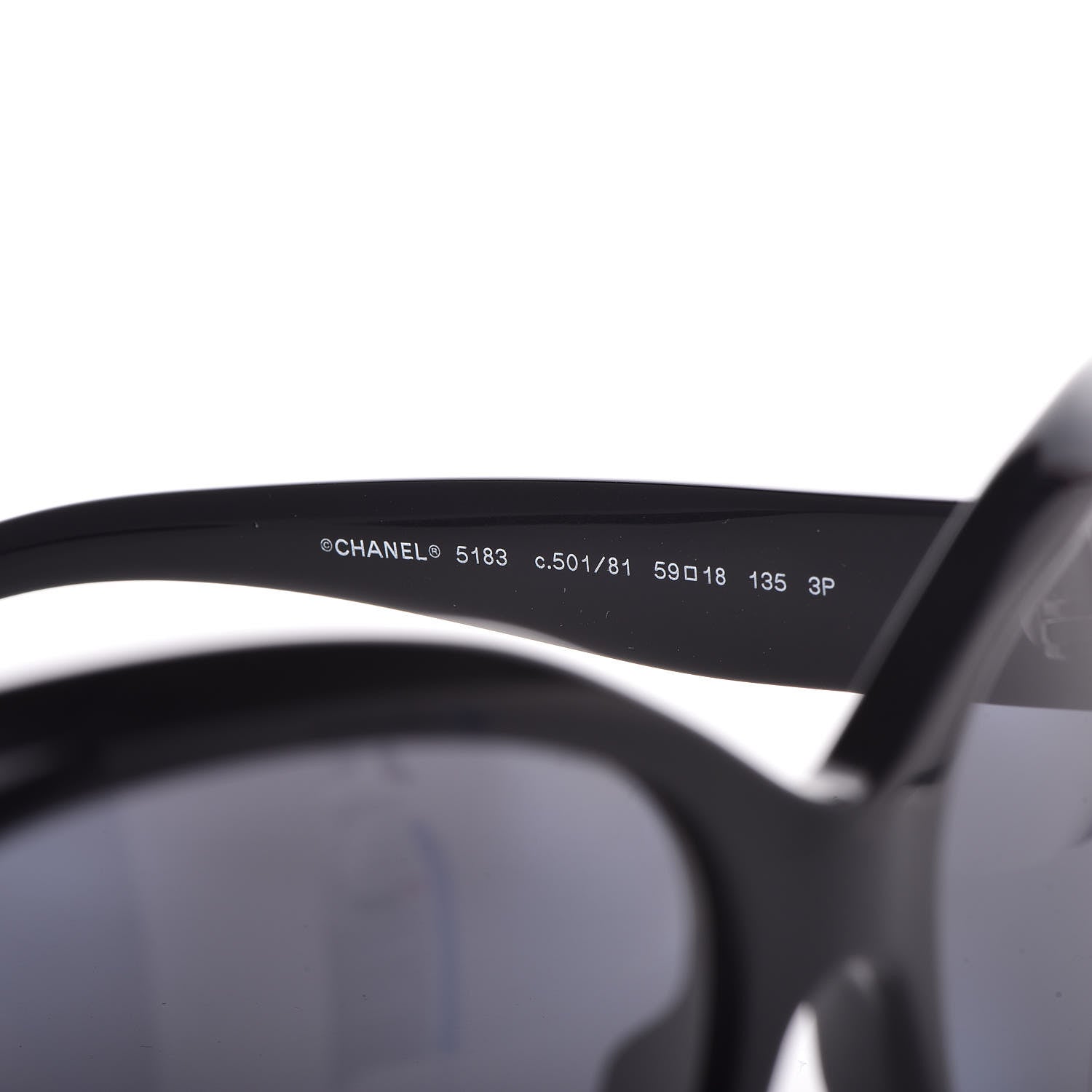 Chanel CC Sunglasses 5183 Black 6 of 7