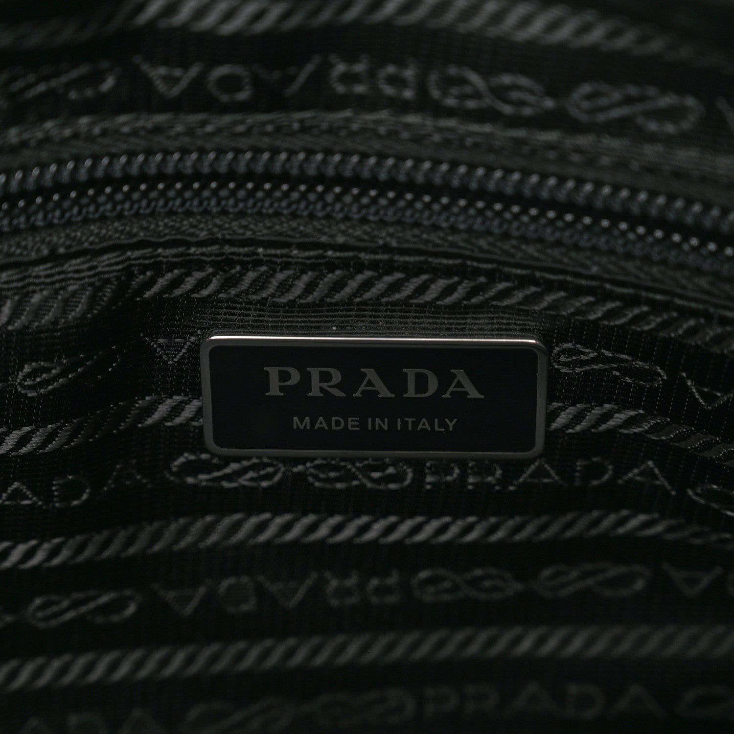 Prada Re-Nylon Vela Saffiano Double Zip Shoulder Bag Black 6 of 8