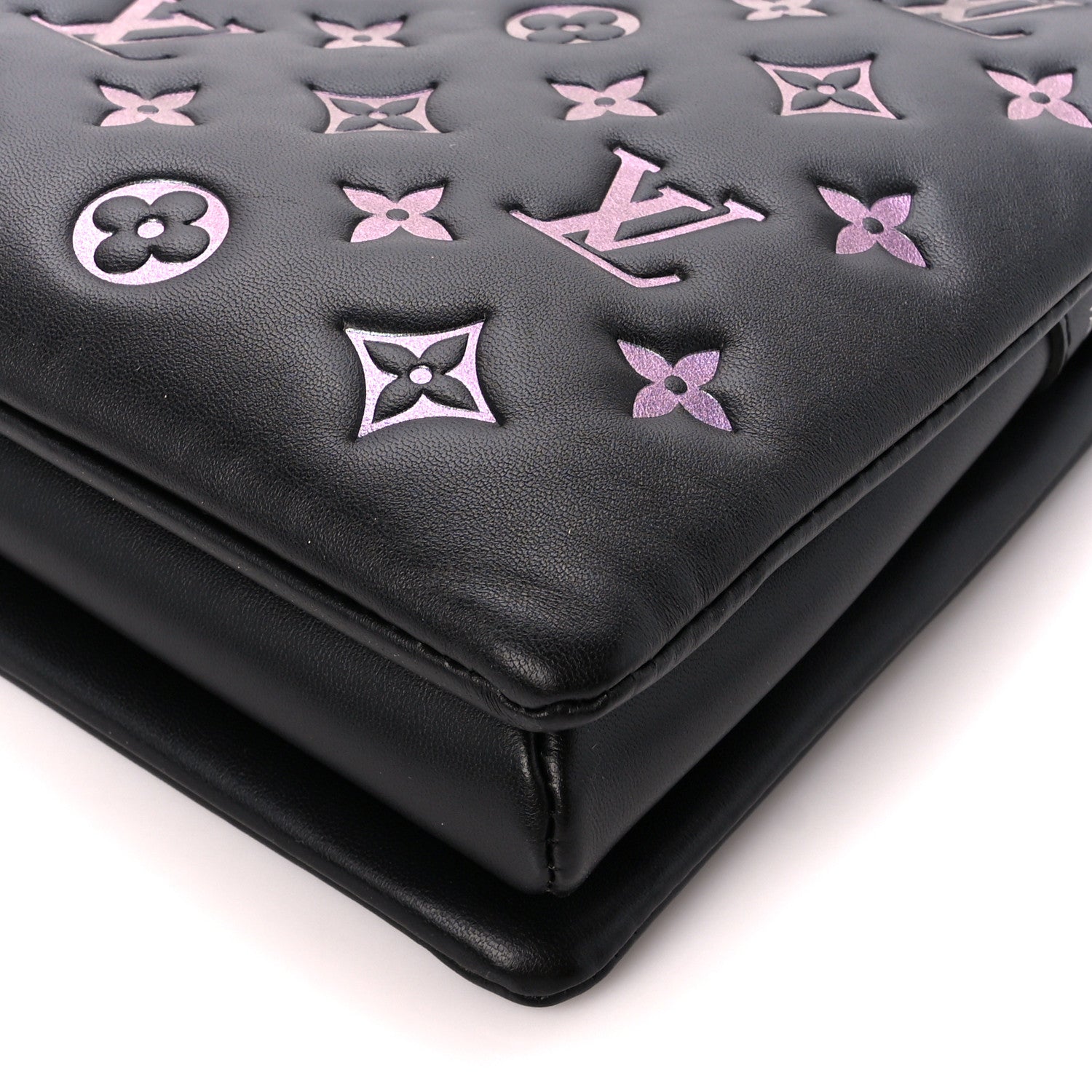 Louis Vuitton Lambskin Embossed Monogram LV Ski Coussin PM Black Multicolor 12 of 12