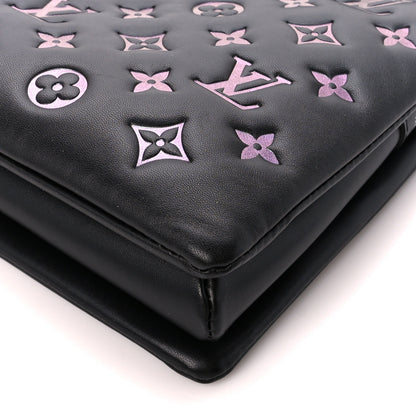 Louis Vuitton Lambskin Embossed Monogram LV Ski Coussin PM Black Multicolor 12 of 12