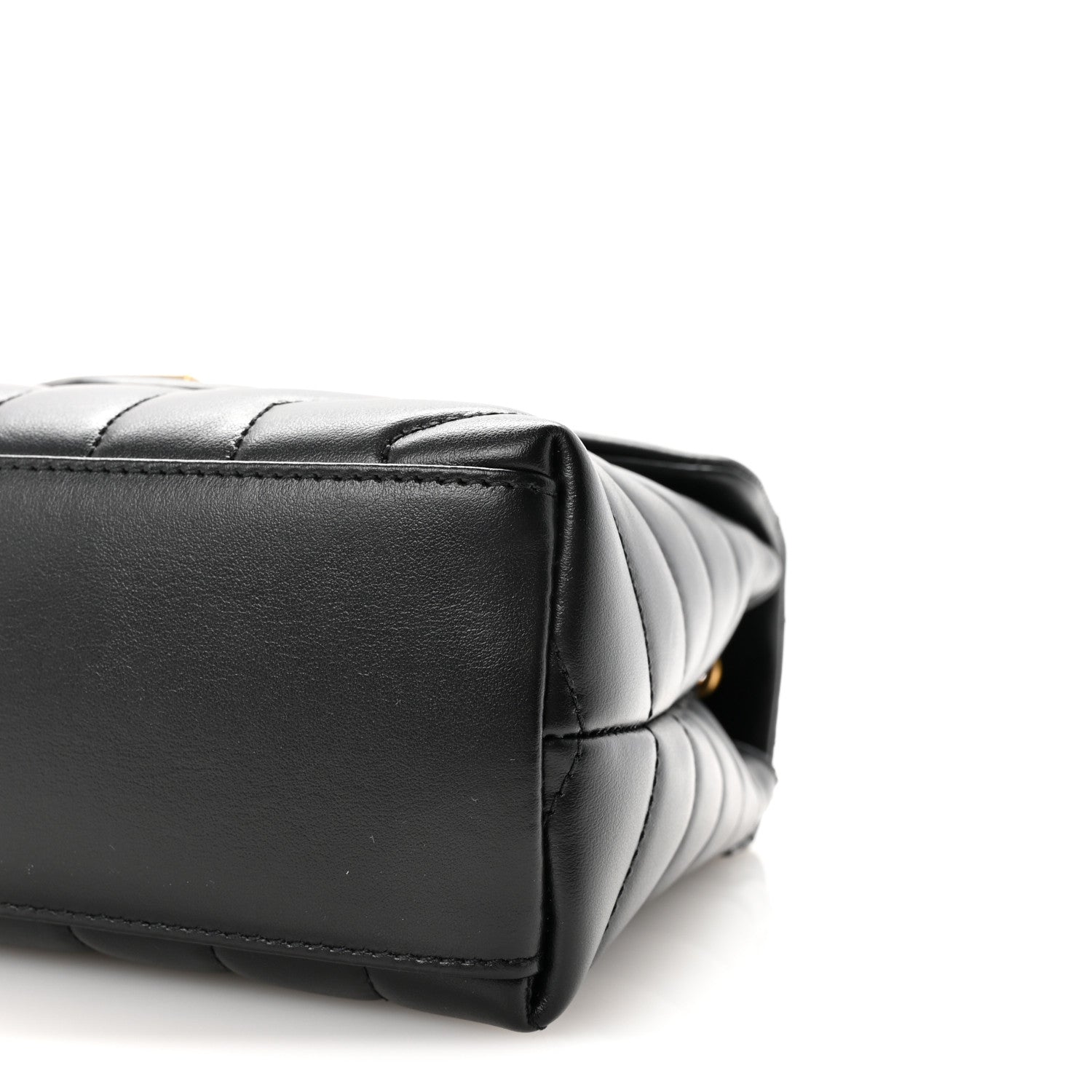 Saint Laurent Calfskin Y Quilted Monogram Small Loulou Chain Satchel Black 9 of 10
