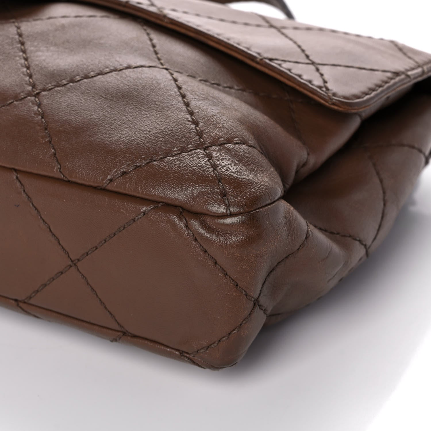 Chanel Calfskin Stitched Flap Brown 10 of 12