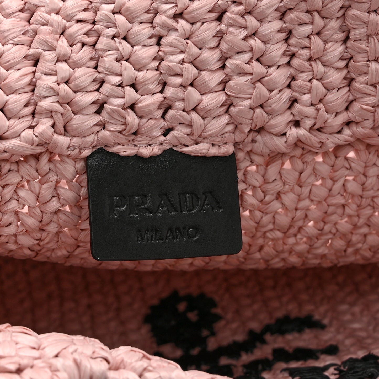Yarn Raffia Effect Crochet Small Logo Tote Alabastro