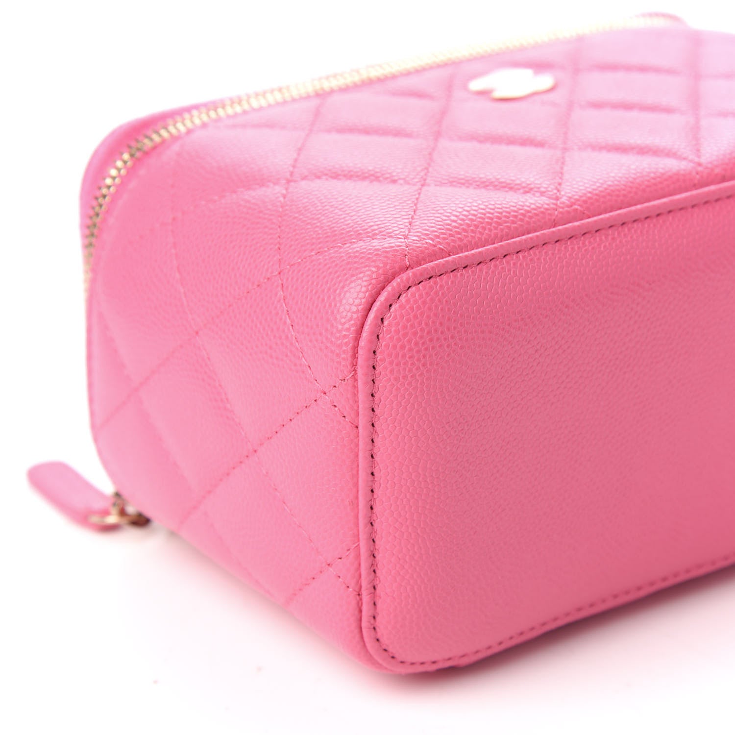 Chanel Caviar Quilted Small Vanity Case With Chain Pink 6 of 10
