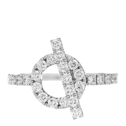 Hermes 18K White Gold Diamond Finesse Ring 53 6.25 1 of 6