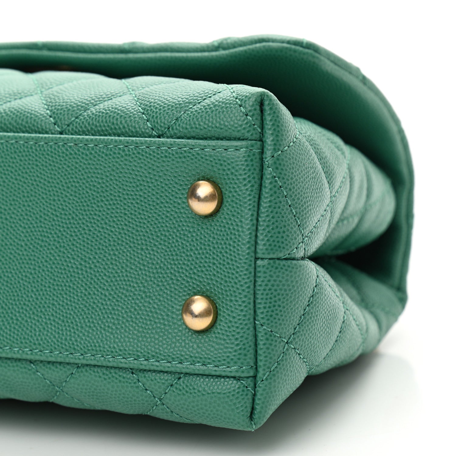 Chanel Caviar Lizard Quilted Mini Coco Handle Flap Green 10 of 10