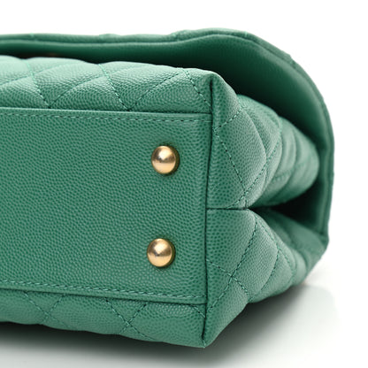 Chanel Caviar Lizard Quilted Mini Coco Handle Flap Green 10 of 10