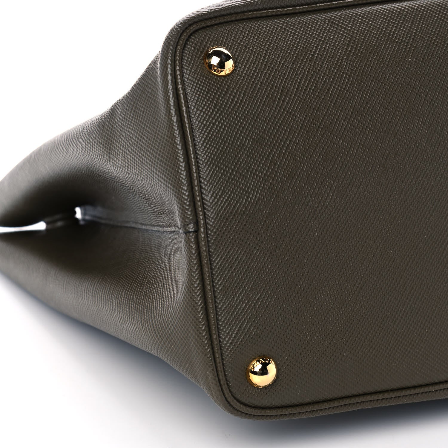 Prada Saffiano Cuir Medium Double Bag Militare 8 of 10