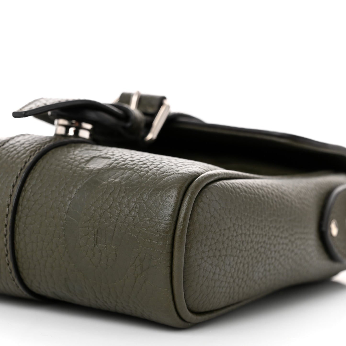 Piuma Calfskin Jumbo GG Embossed Small Messenger Bag Dark Green