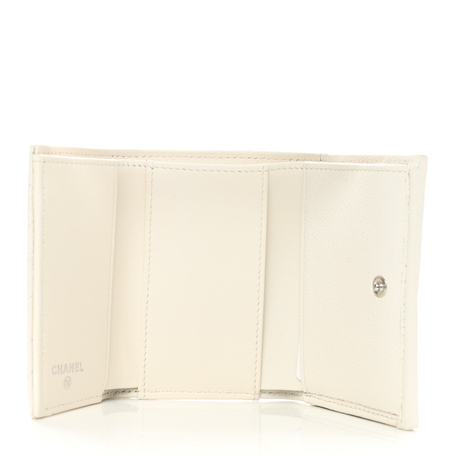 Chanel Caviar Quilted Small Flap Wallet White 6 of 10