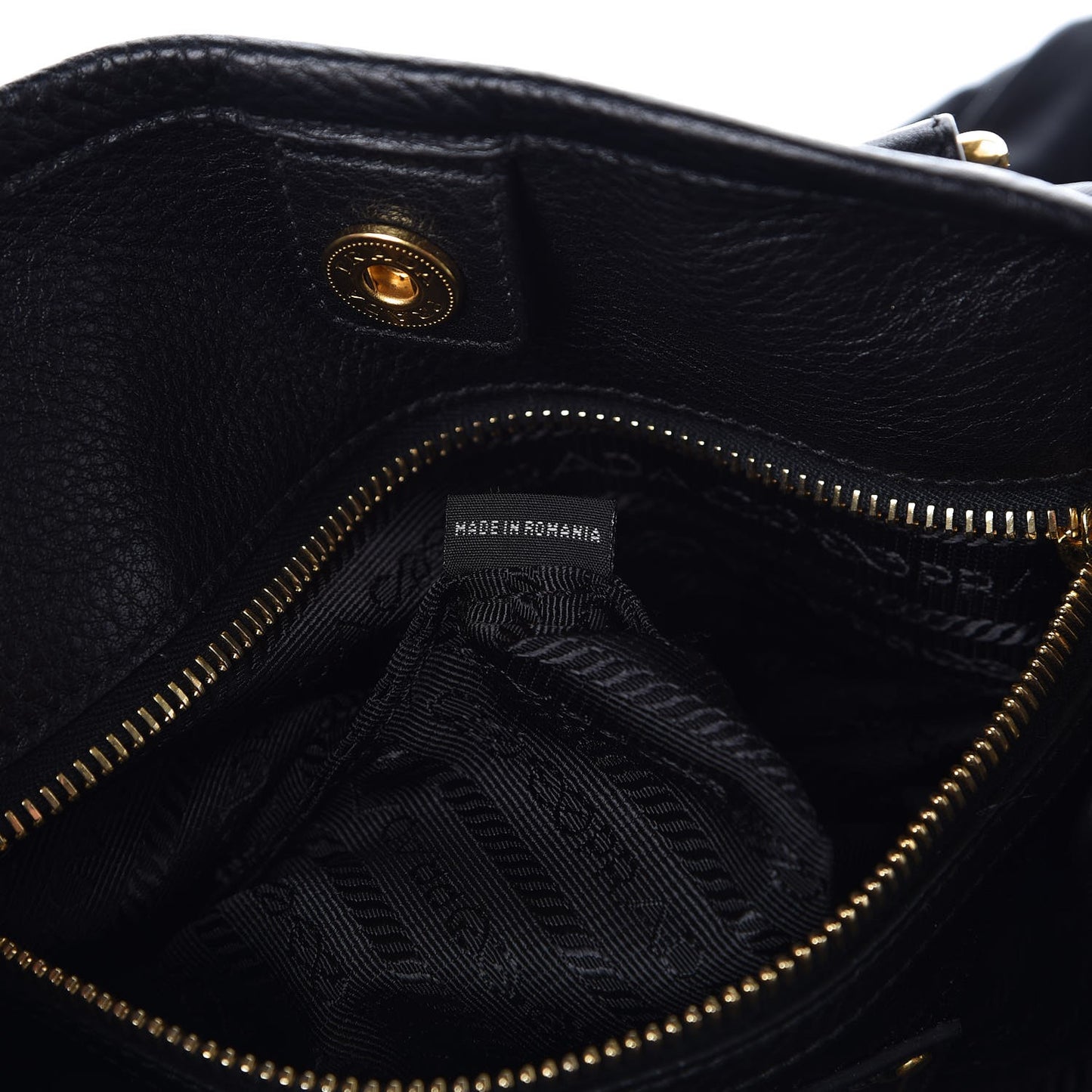 Tessuto Nylon Vitello Daino Tote Black