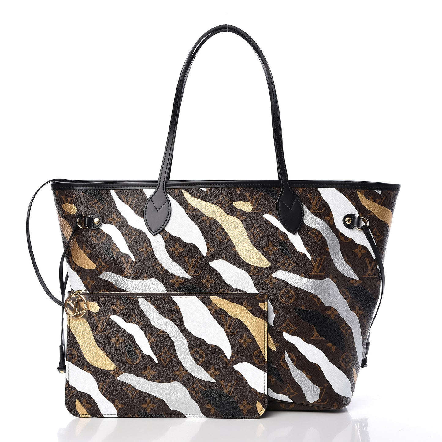 X LOL Monogram Neverfull MM Gold Silver