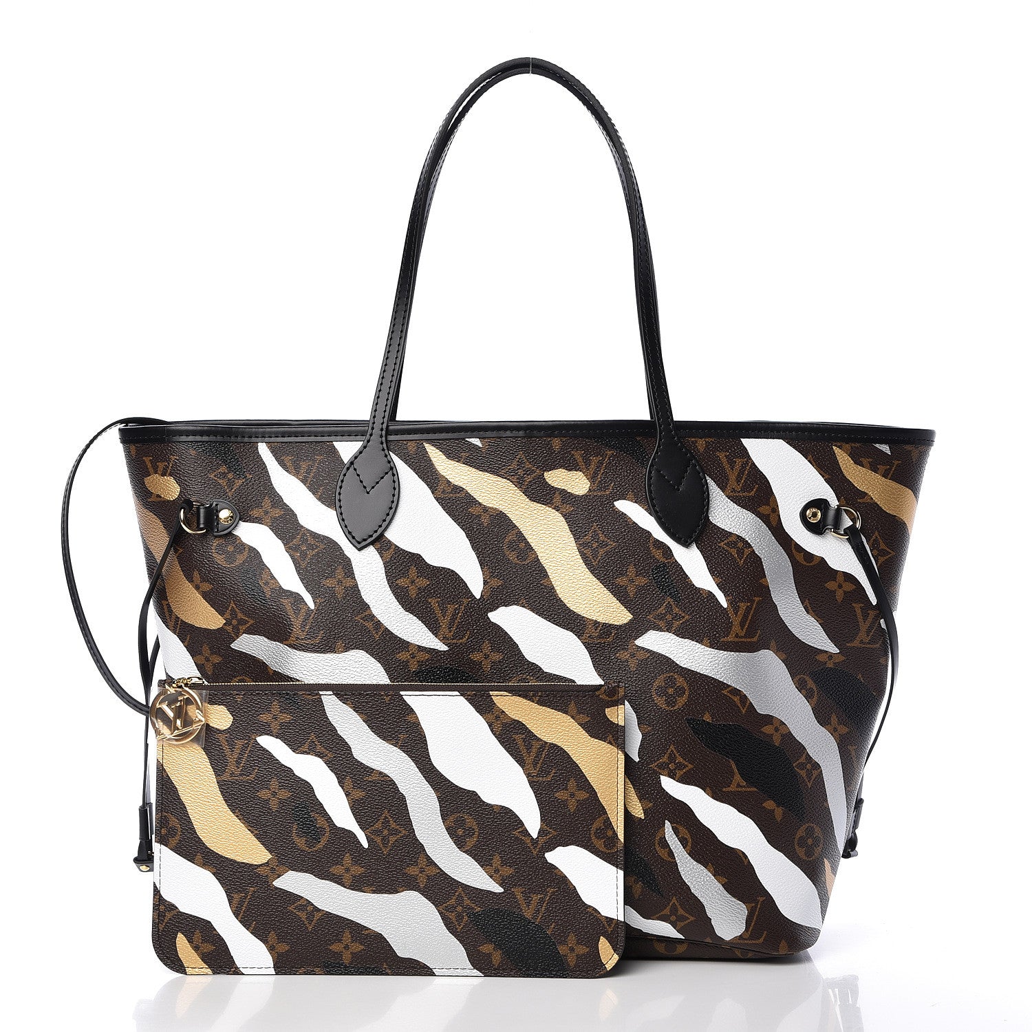 Louis Vuitton X LOL Monogram Neverfull MM Gold Silver 1 of 12
